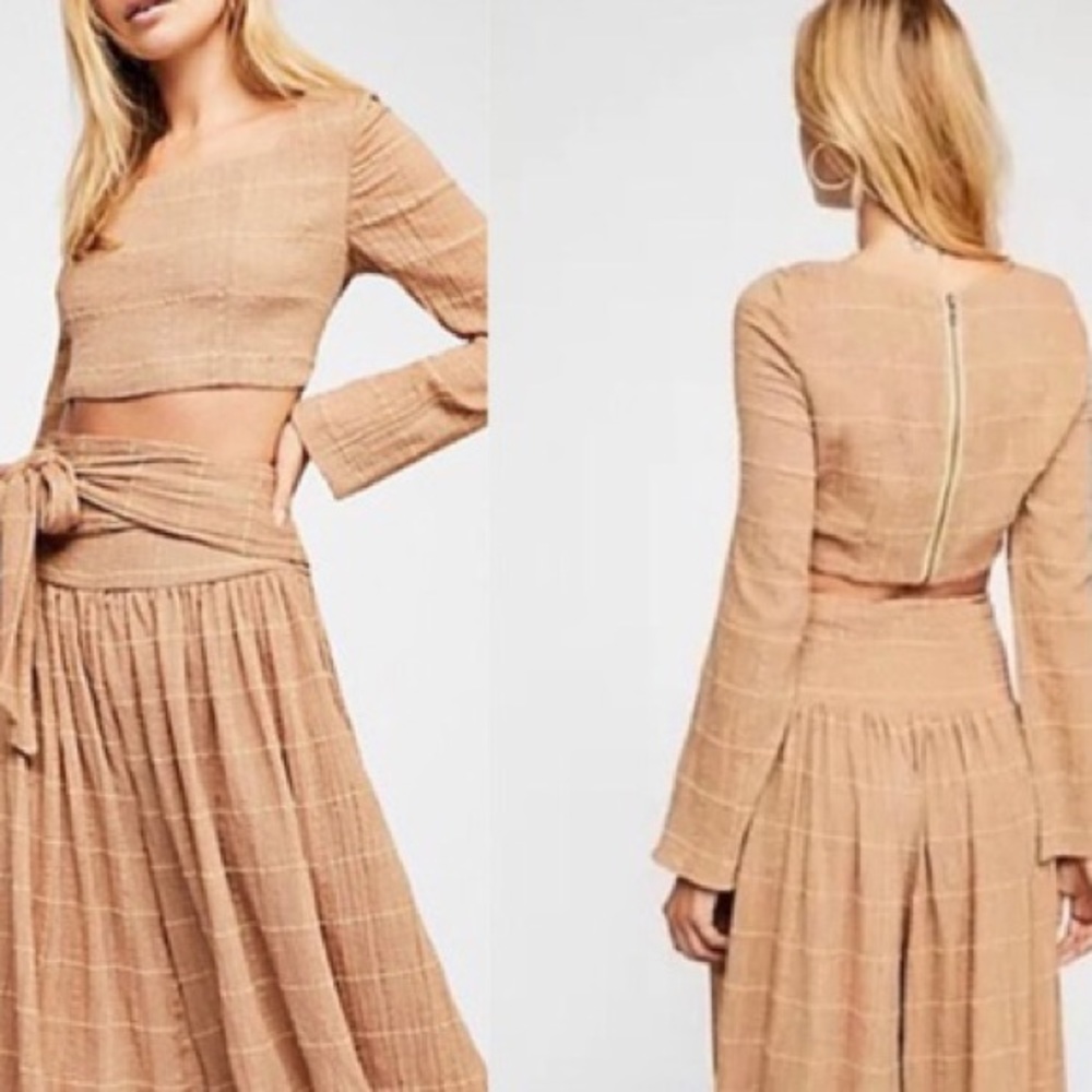 Free People Palazzo Crop Top